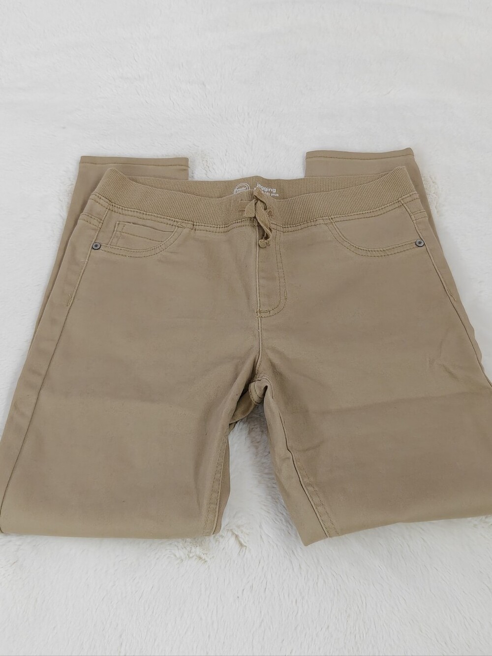 Wonder Nation Drawstring Chino Joggers XL(14-16) Plus Tan